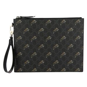 Gucci GG Supreme Tiger Clutch